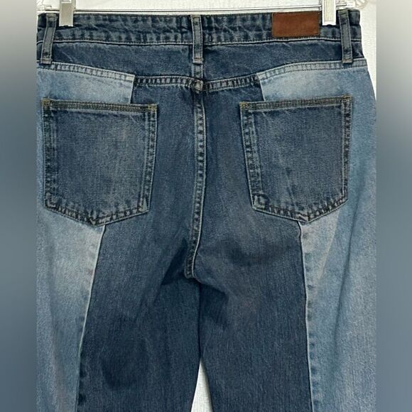 BDG Jessye Women’s Two-Tone Light & Dark Wash Straight Leg Jeans Size 28 - Picture 5 of 14